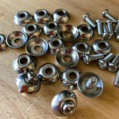 Metal Snare Drum Shell M5 Mounting Screws w/ Cup Washers for Lugs, Snare Strainer and Butt Plates - Set of 20 image 1