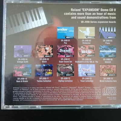Roland Expansion Demo CD for Roland SR-JV80 Boards image 2