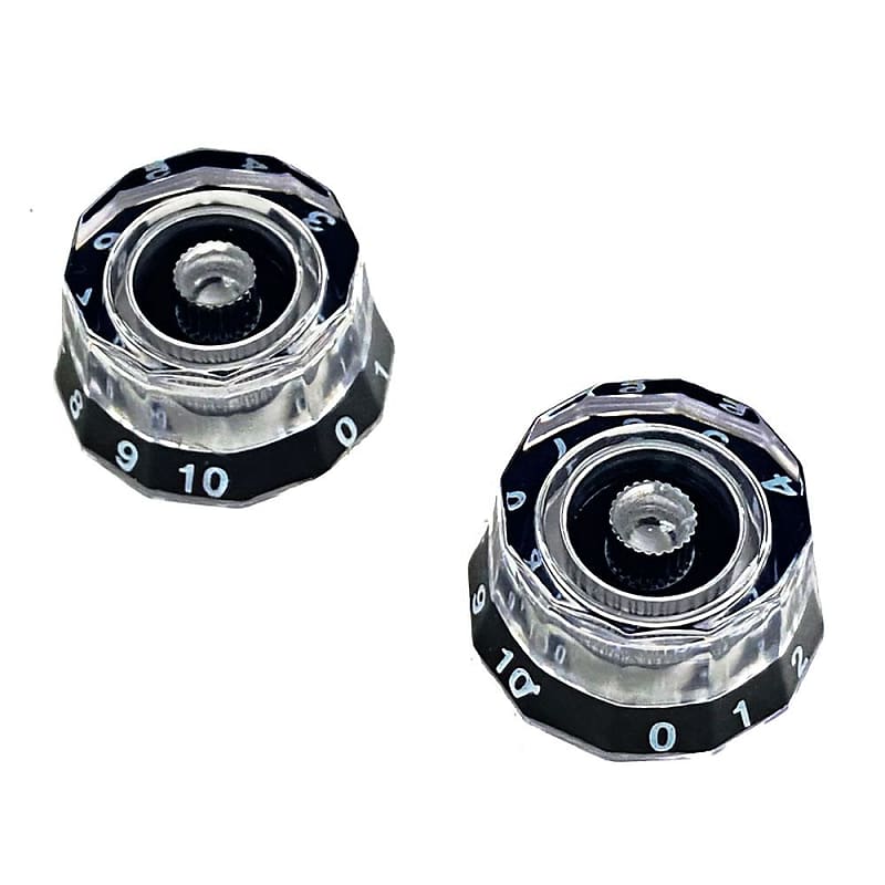PRS Clear Black Lampshade Knobs Set of 2 101754:001:008:002 image 1