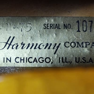 Harmony Vintage RARE 1961 Harmony H75 Sunburst 3 DeArmond Gold Foil Pickups Pro Setup Original Hard Shell Case image 5