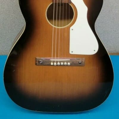 VINTAGE 1960'S SILVERTONE MODEL 698 ACCOUSTIC GUITAR - MADE IN ITALY - WITH BAG image 1