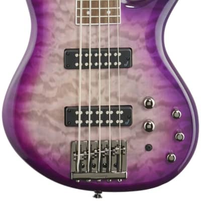 Jackson JS3QV Spectra Electric Bass, 5-String (with Laurel Fingerboard), Purple Phaze image 2