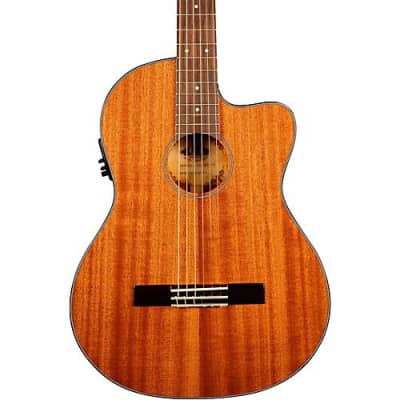 Kala Solid Mahogany Thinline Acoustic Electric Nylon Guitar for sale
