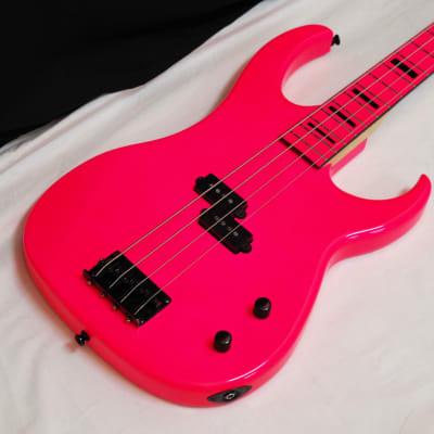DEAN Custom Zone 4-string BASS guitar new w/ Hard CASE - Florescent Pink image 4