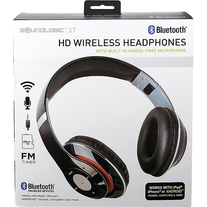 SoundLogic BFHM 12 6708 Foldable HD Bluetooth Headphones Regular Black