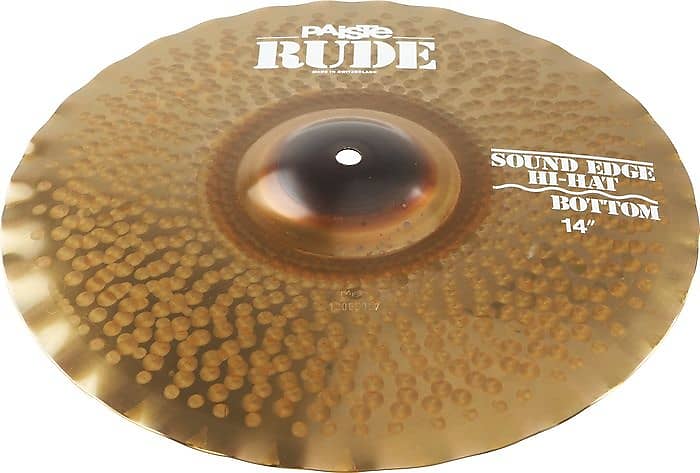 Paiste Rude Series 14-Inch Sound Edge Bottom Hi-Hat Cymbal with Raw & Full Sound Character (1123314) image 1