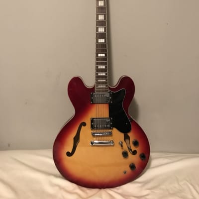KC Semi Hollow Electric Guitar in Red image 1