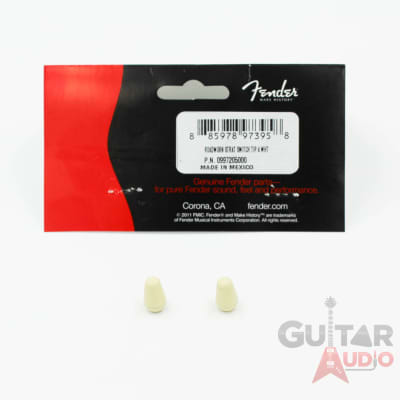 Genuine Fender Road Worn/Relic Aged Stratocaster Switch Tips, Aged White  (2) image 1
