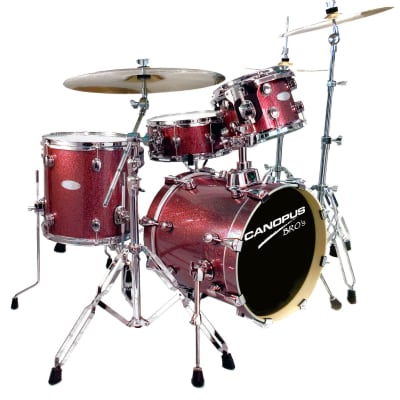 Canopus Bro's SK-16 4-Piece Drum Kit - Platinum Ruby image 2