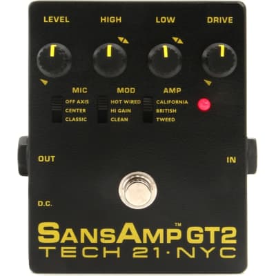 Tech 21 SansAmp GT2 Tube Amp Emulation Pedal