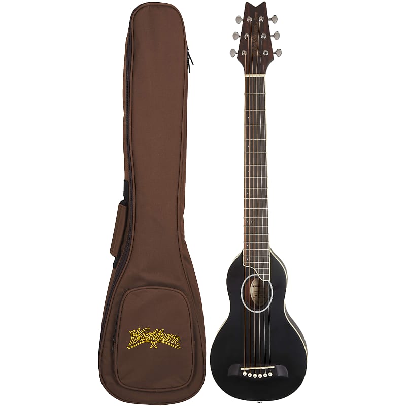 Black　Bag,　Acoustic　Matte　RO10SBK　Reverb　with　Gig　Travel　Rover　Washburn　Guitar