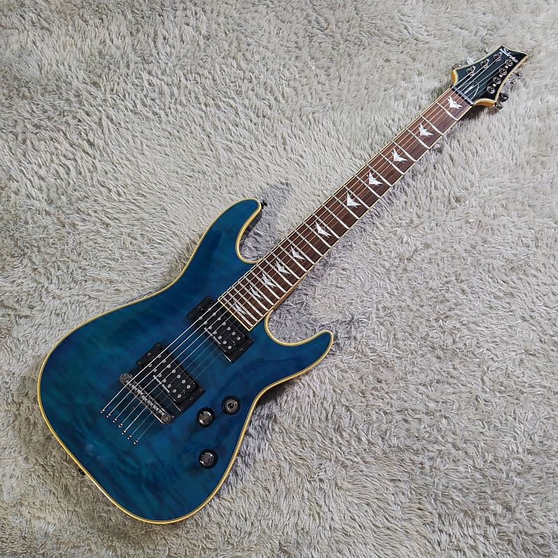 Schecter Omen Extreme-7 Trans Ocean Blue w/ Seymour Duncan Pickups