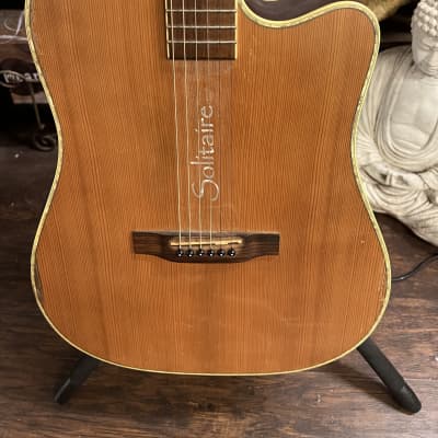 Boulder Creek  Solitaire  ECR4-NS-Solid Cedar Top Acoustic/Electric Guitar for sale