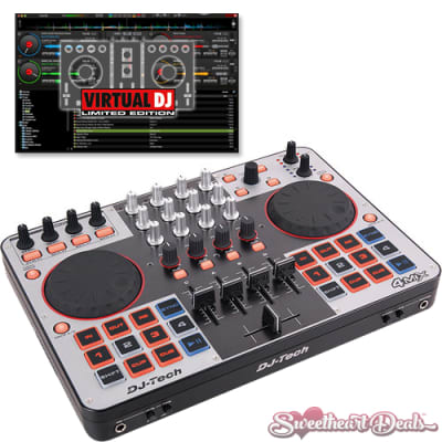 DJ-Tech 4MIX 4-Channel Controller w/ Audio Interface + Virtual DJ LE image 1