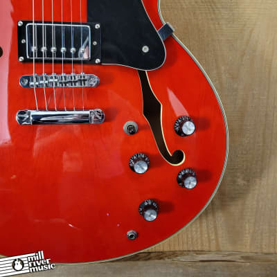 Jay Turser JT-137 Semi Hollow Cherry Red Electric Guitar w/ HSC Used image 8