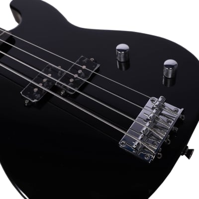 Artist APB34 Black 3/4 Size Bass Guitar w/ Accessories image 4