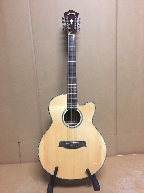 Ibanez AEL108TDNT 8-String Acoustic/Electric Guitar Natural image 1