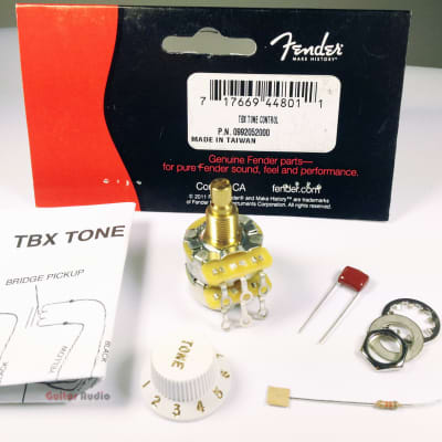 Genuine Fender TBX Tone Control 250K/1-Meg Stacked Pot/Potentiometer Kit image 5
