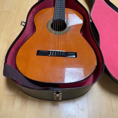 Antonio Morales (?) A. Morales Classical Guitar with Case and Strap image 2