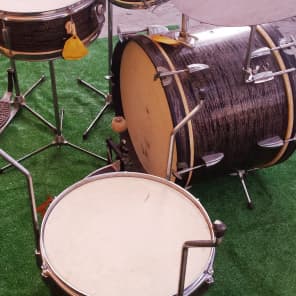 1960s Olympian MIJ Rare Finish Drum set 12, 14, 20, snare Cool retro color image 9