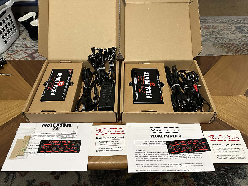 1 Month Old Voodoo Lab PP3 Pedal Power 3 + PPX8 X8 Expander Reverb