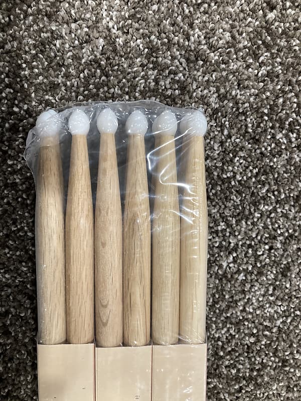 New York Pro 5A Hickory nylon tip Drumstick 6 pair Hickory