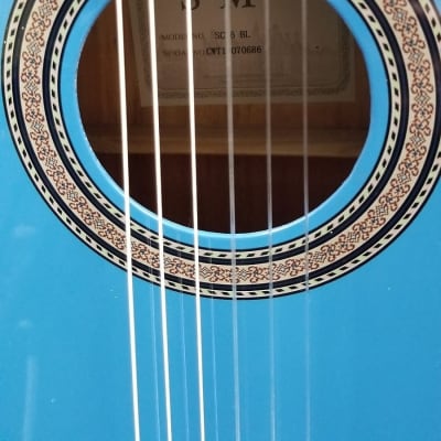 San Mateo SMBB Blue Classical Folk Guitar  Blue image 4