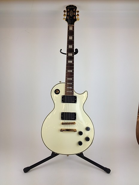 Epiphone Lespaul custom EMG エレキギター Epiphone Les Paul Custom Electric Guitar 2008 Cream White