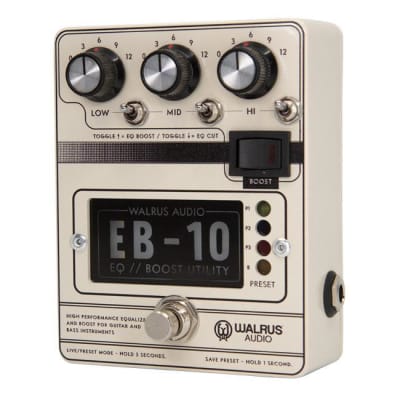 Walrus Audio EB-10 Preamp // EQ // Boost [Cream] image 3
