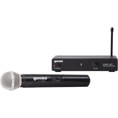 Gemini VHF 2001M Black Dual Handheld Wireless Mic System W