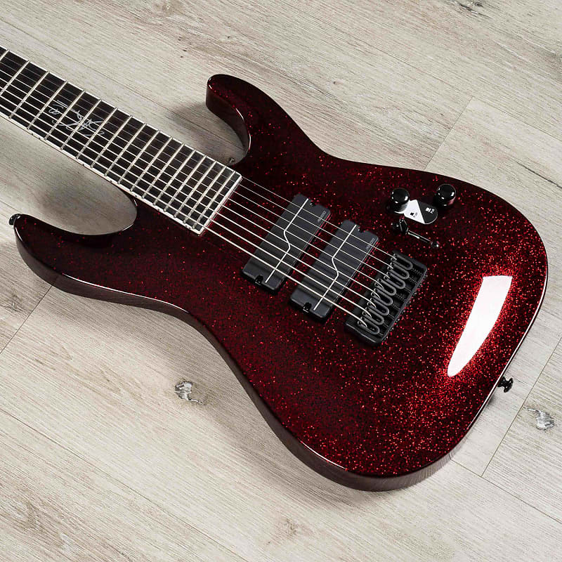 ESP LTD SC-608 Stephen Carpenter Baritone 8-String Guitar, Red Sparkle image 1