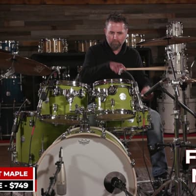 PDP Concept Maple 7pc Drum Set Red To Black Sparkle Fade image 1