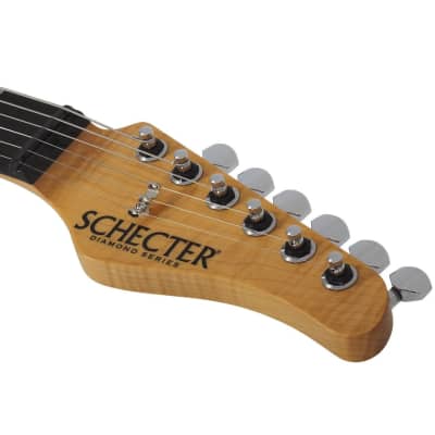 Schecter Japan California Classic Electric Guitar W/ Hardcase, Transparent Sky Burst 7300 image 21