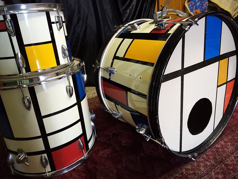 King S Stone Vintage Drums 1960 Handmade Piet Mondrian Reverb