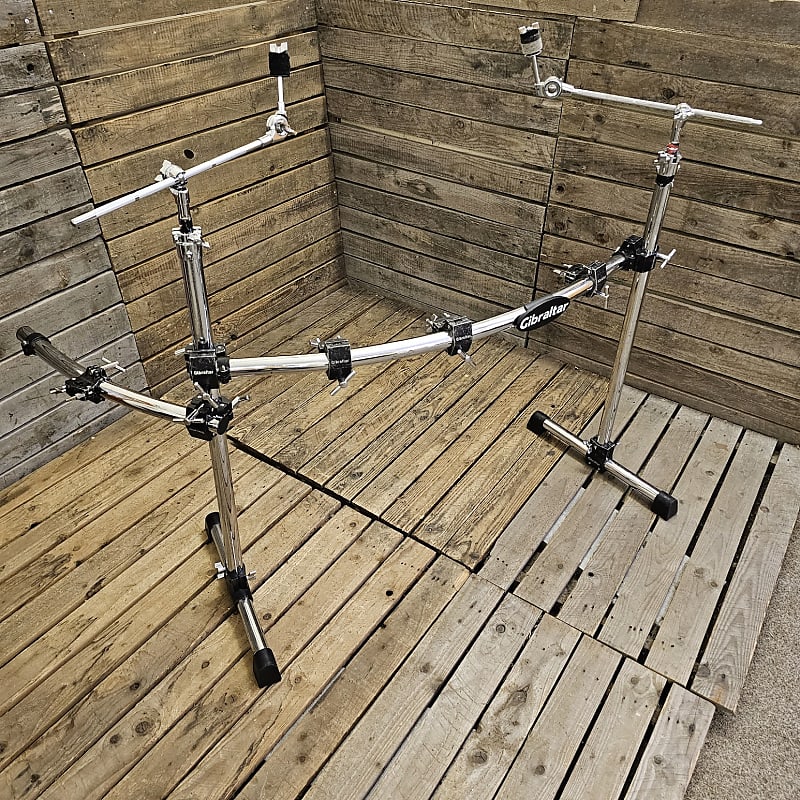 Gibraltar Drum Rack Curved Front Bar Inc Cymbal Arms USED! Reverb