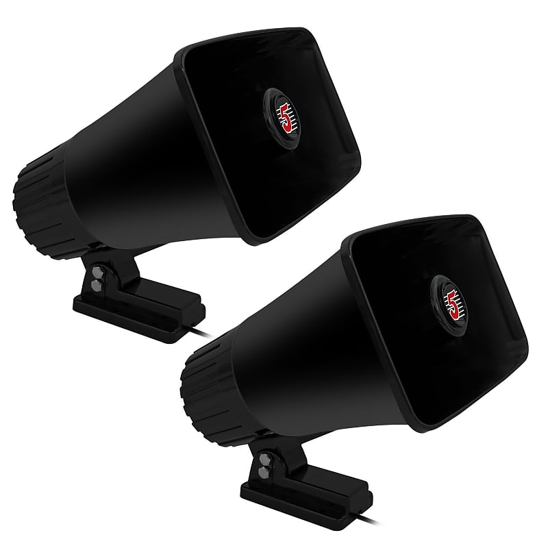 5 Core PA Speaker Pair 5 x 8&quot; 65W Bull Horn Loud Audio Outdoor Speakers System 8Ohm Reflex Megaphone  			