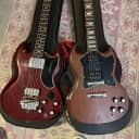 Gibson Bass and Electric Guitar