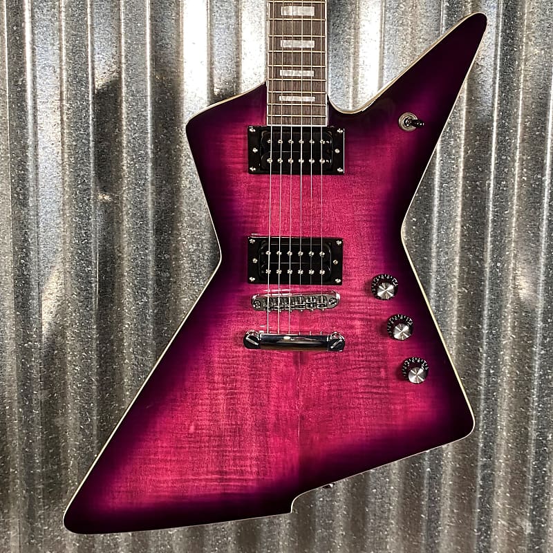 Westcreek Revenge Explorer Flame Transparent Purple Burst | Reverb