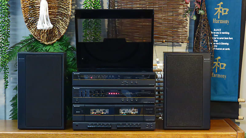 Vintage 1980s Sharp SG-F550 Home Stereo System + Bluetooth See VIDEO image 1