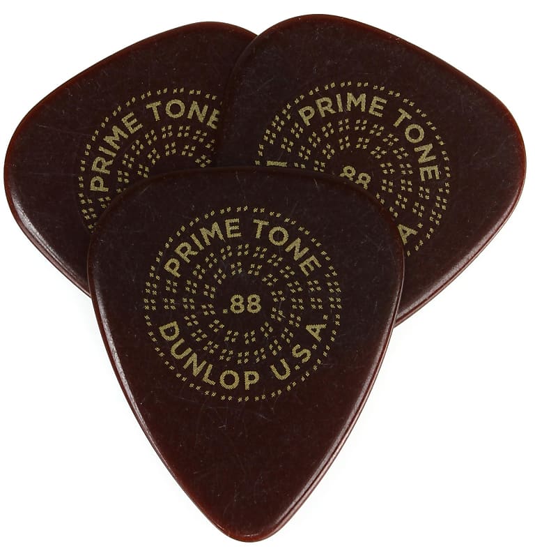 Dunlop 511P088 Primetone Standard Smooth Guitar Picks .88mm 3-pack image 1