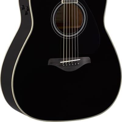 Yamaha FG-TA Transacoustic Acoustic-Electric Guitar, Black image 1