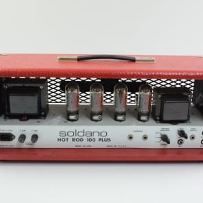 Soldano Hot Rod 100 Plus 100 Watt Tube Guitar Amplifier Head Red image 10