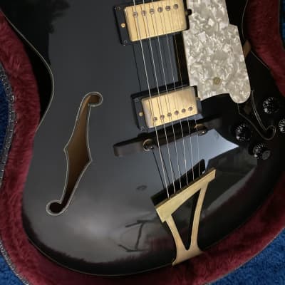 Triggs Round Midnight Thinline Archtop  Hollowbody Guitar - Rare -   Black image 5