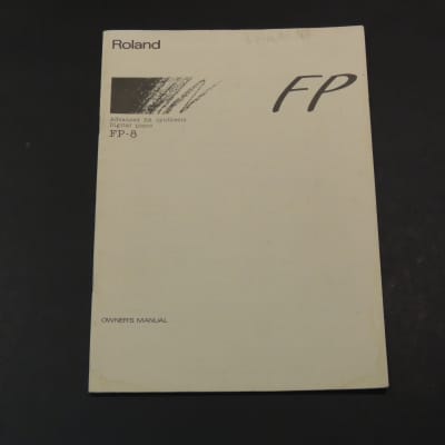 Roland FP-8 Owner's Manual [Three Wave Music]