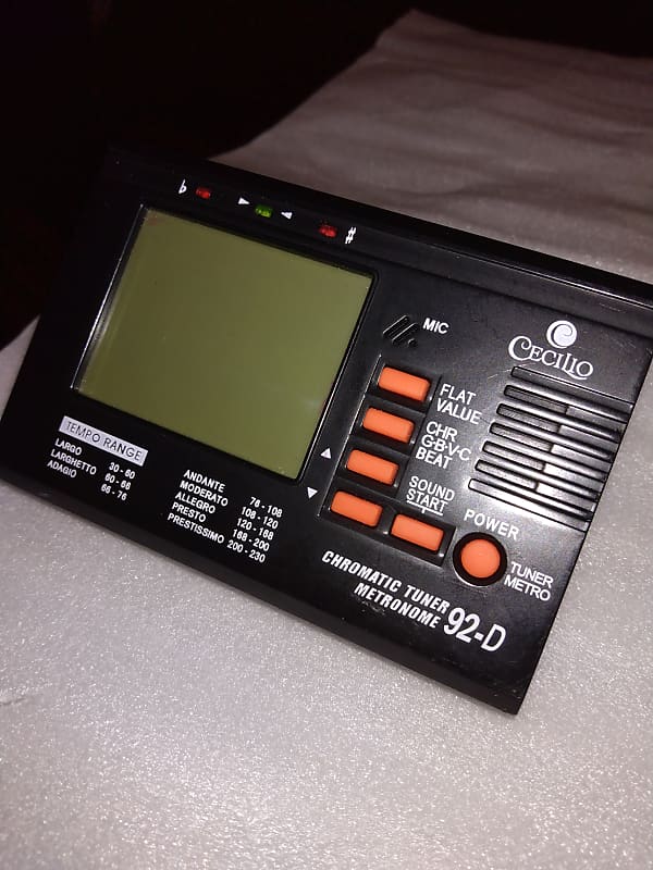 Cecilio Chromatic Tuner/Metronome 92D Unknown Black Reverb