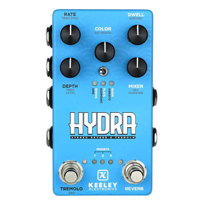 Used Keeley Hydra Stereo Reverb & Tremolo Guitar Effects Pedal image 3