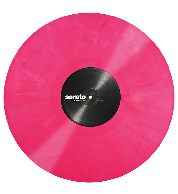 Serato SCV-PS-PNK-OV 12" Pink Control Vinyl Pressing for Serato DJ Pro (Pair) image 1