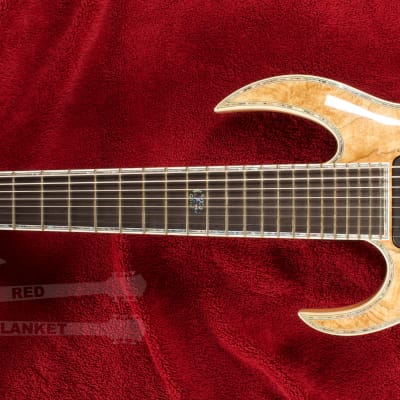 B.C. Rich Shredzilla 8 Prophecy Exotic Archtop with Floyd Rose Left Handed Spalted Maple SZA824FRSML image 2