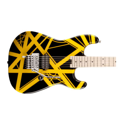 EVH Striped Series High Performance 6-String Electric Guitar (Black with Yellow Stripes) Bundle with EVH Wolfgang Solid Body Electric Guitar Weather-Resistant Hard Case(Black) (2 Items) image 5