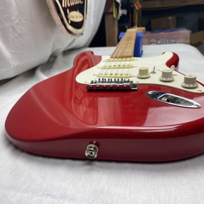 Squier Stratocaster by Fender - MIK Made in Korea 1990s - Torino Red / Maple neck image 9